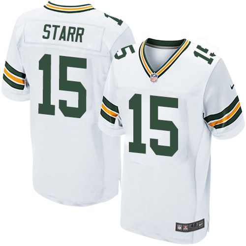 Men Green Bay Packers 15 Bart Starr Nike White Retired Player Game NFL Jersey